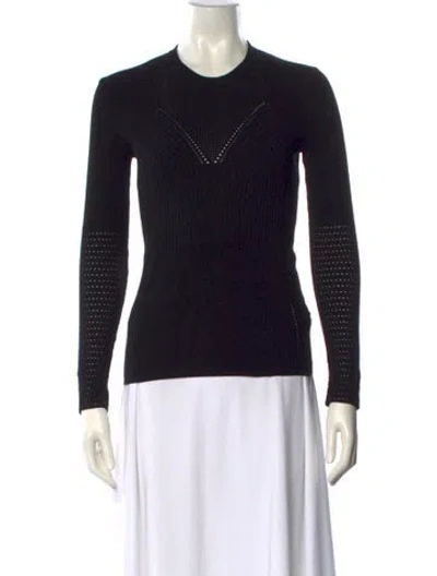 Pre-owned Kenzo Wool Crew Neck Sweater In Black