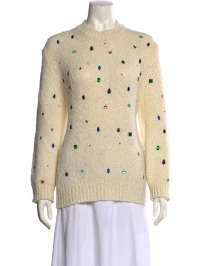 Pre-owned Kenzo Wool Crew Neck Sweater In Neutral