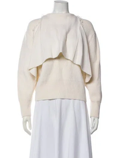 Pre-owned Kenzo Wool Crew Neck Sweater In Neutral