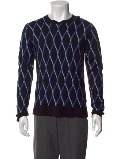 Pre-owned Kenzo Wool Graphic Print Pullover In Black