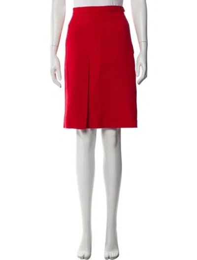 Pre-owned Kenzo Wool Knee-length Skirt In Red
