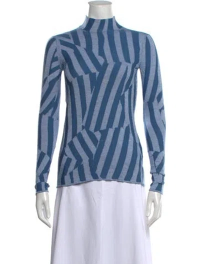 Pre-owned Kenzo Wool Midi Length Dress In Blue
