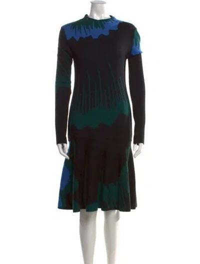 Pre-owned Kenzo Wool Midi Length Dress In Multi