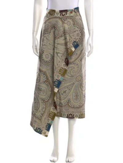 Pre-owned Kenzo Wool Midi Length Skirt In Neutral