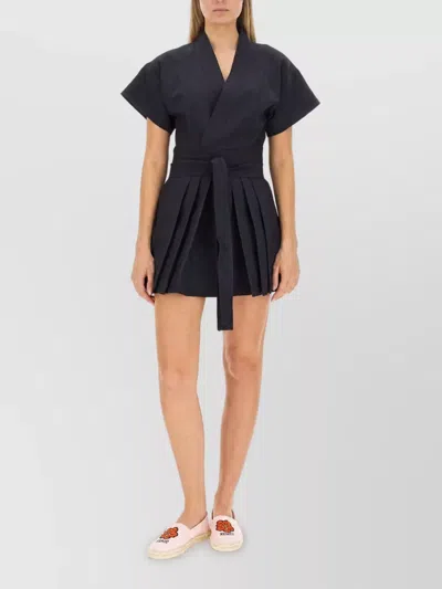 Kenzo Wool Mini Shorts In Black
