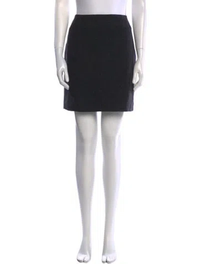 Pre-owned Kenzo Wool Mini Skirt In Black
