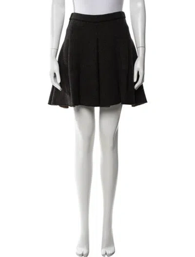 Pre-owned Kenzo Wool Mini Skirt In Black