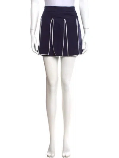 Pre-owned Kenzo Wool Mini Skirt In Blue