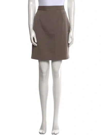 Pre-owned Kenzo Wool Mini Skirt In Brown