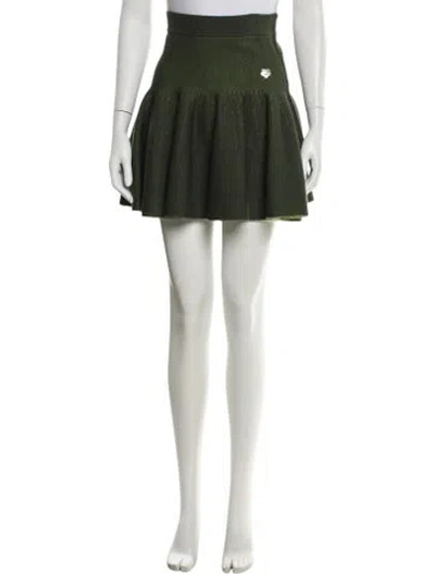 Pre-owned Kenzo Wool Mini Skirt In Green