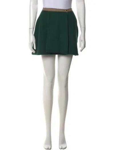 Pre-owned Kenzo Wool Mini Skirt In Green