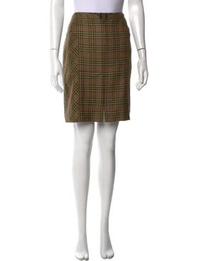 Pre-owned Kenzo Wool Mini Skirt In Neutrals
