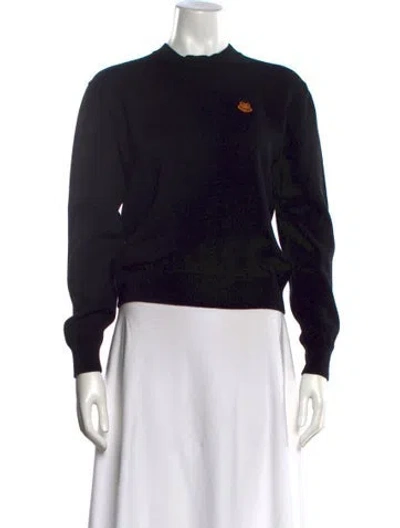 Pre-owned Kenzo Wool Mock Neck Sweater In Black