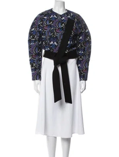 Pre-owned Kenzo Wool Paisley Print Jacket In Black