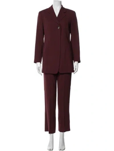 Pre-owned Kenzo Wool Pantsuit In Burgundy
