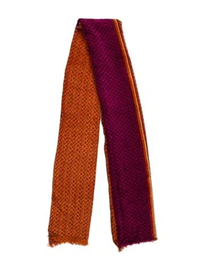 Pre-owned Kenzo Wool Printed Scarf In Multi