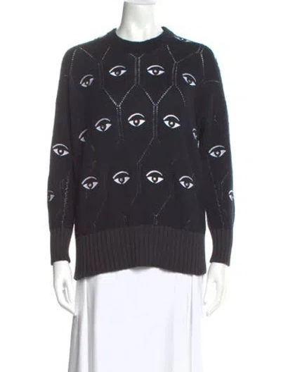 Pre-owned Kenzo Wool Printed Sweater In Gray