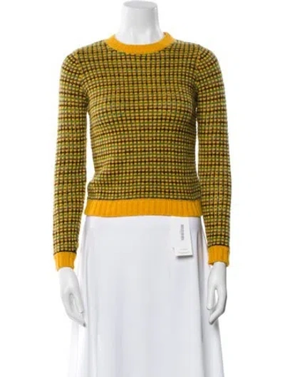 Pre-owned Kenzo Wool Printed Sweater In Yellow