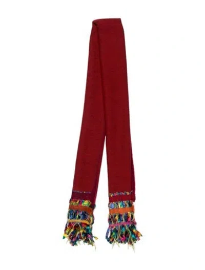Pre-owned Kenzo Wool Scarf In Red