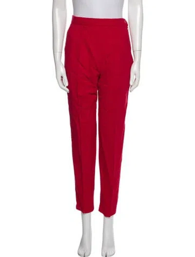 Pre-owned Kenzo Wool Skinny Leg Pants In Red