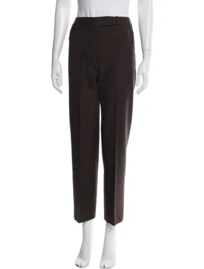 Pre-owned Kenzo Wool Straight Leg Pants In Black