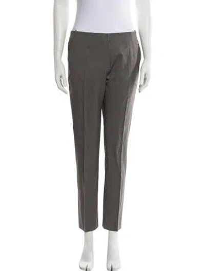 Pre-owned Kenzo Wool Straight Leg Pants In Gray