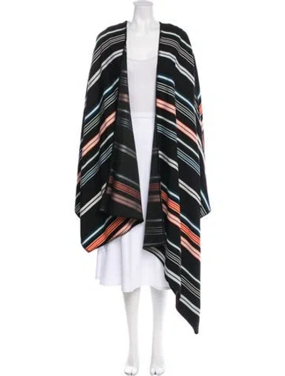 Pre-owned Kenzo Wool Striped Jacket In Black