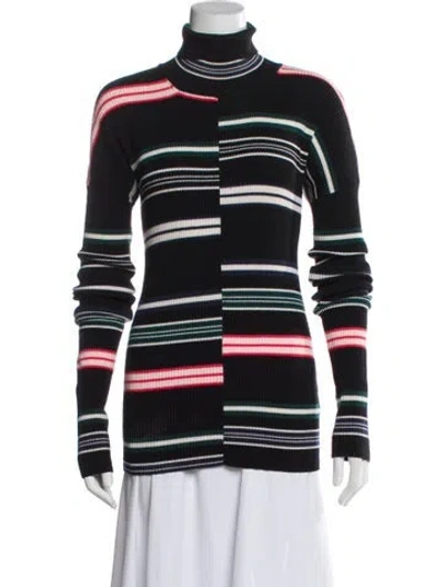 Pre-owned Kenzo Wool Striped Sweater In Black