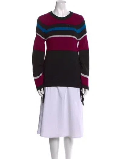 Pre-owned Kenzo Wool Striped Sweater In Black