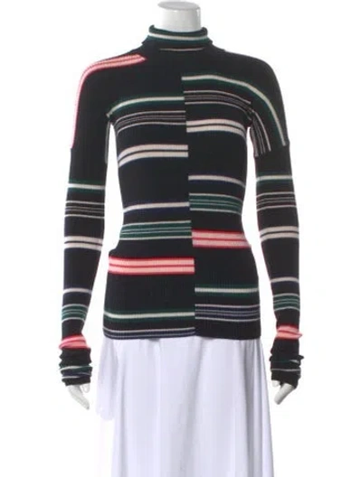 Pre-owned Kenzo Wool Striped Sweater In Black