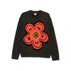 Kenzo Boke Flower Cotton Blend Sweater In Black