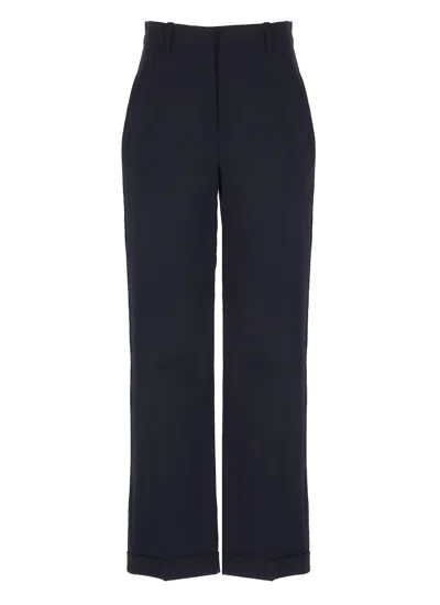 Kenzo Wool Trousers In Blue