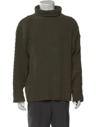 Pre-owned Kenzo Wool Turtleneck Pullover In Green