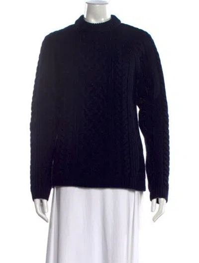 Pre-owned Kenzo Wool Turtleneck Sweater In Blue