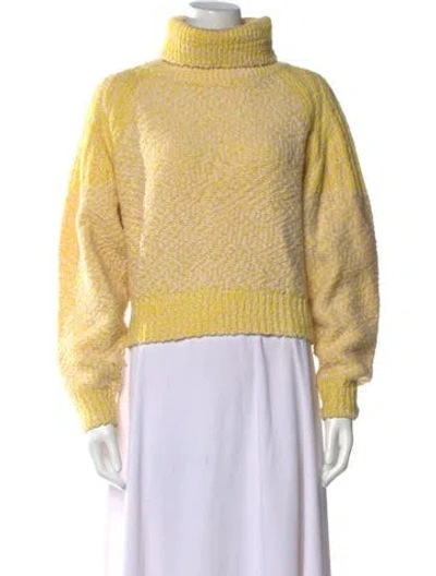 Pre-owned Kenzo Wool Turtleneck Sweater In Yellow