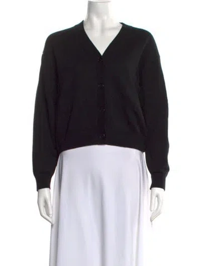 Pre-owned Kenzo Wool V-neck Sweater In Black