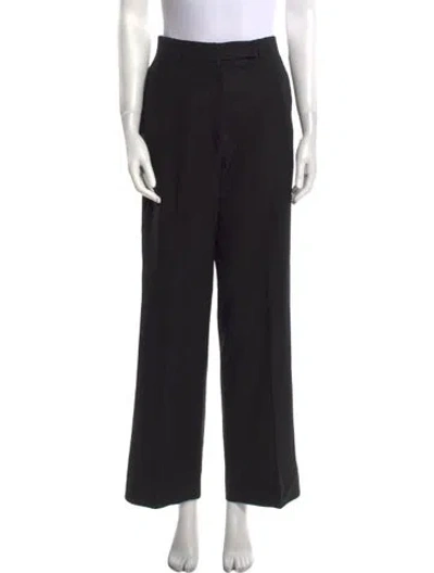 Pre-owned Kenzo Wool Wide Leg Pants In Black