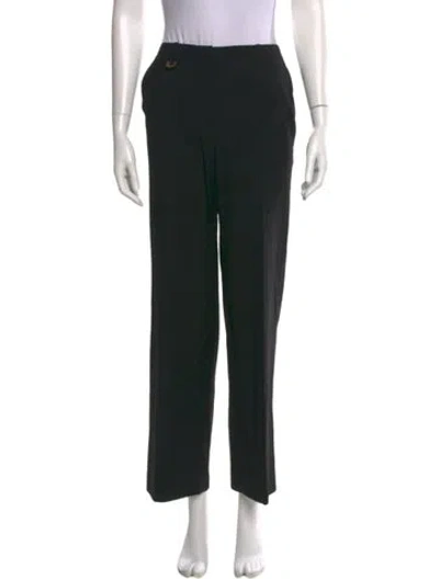 Pre-owned Kenzo Wool Wide Leg Pants In Black