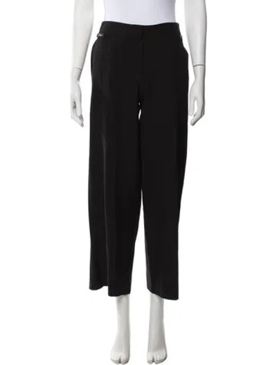 Pre-owned Kenzo Wool Wide Leg Pants In Black