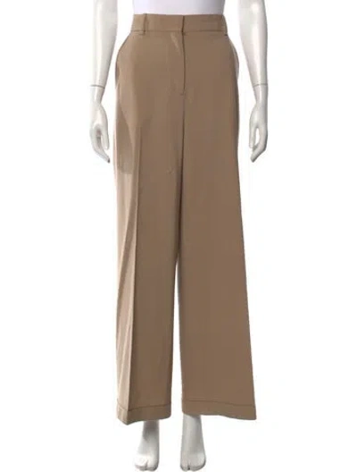 Pre-owned Kenzo Wool Wide Leg Pants In Brown
