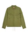 Kenzo Camicia Oversize In Cotone Verde Uomo In Green