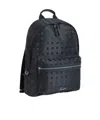 Kenzo Woven-pattern Zipped Backpack In Black
