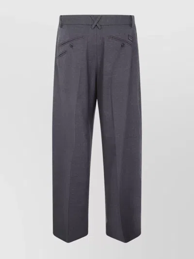 Kenzo Woven Straight Cut Tailored Trousers