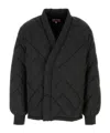Kenzo Wrap-design Padded Jacket In Black