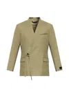 Kenzo Double Breasted Kimono Tailored Jacket In Green