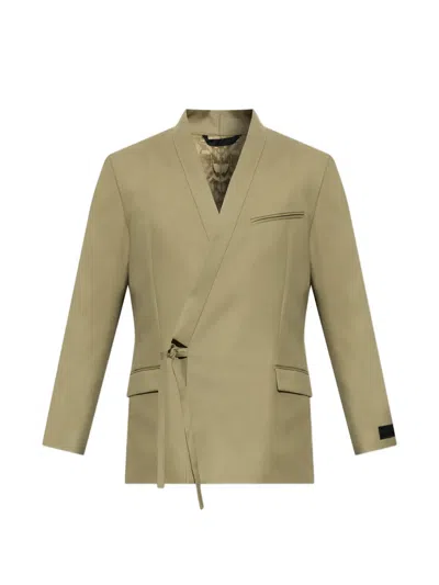 KENZO WRAP-TIE VIRGIN-WOOL JACKET