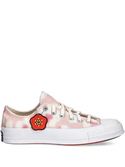 Kenzo X Converse Tie-dye Flower Sneakers In Pink