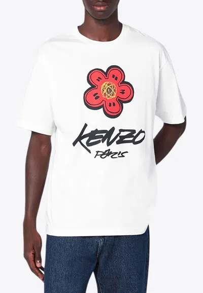 Kenzo X Futura 2000 Boke Flower Logo T-shirt In White