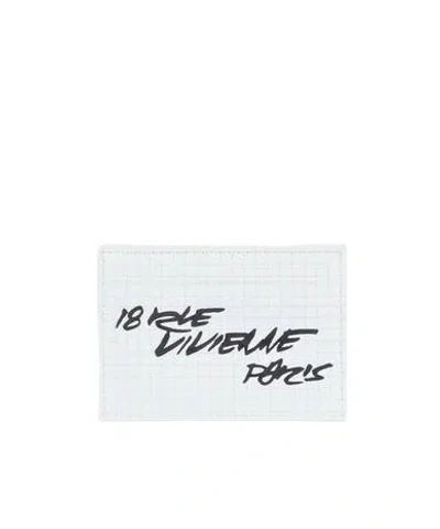 Kenzo ' X Futura 2000' Card Holder ' Paper' In Leather In White