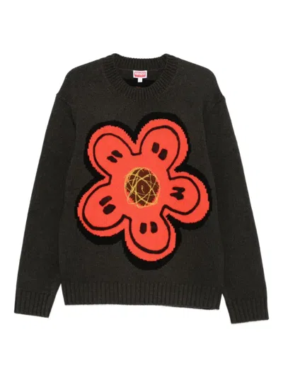 KENZO `KENZO X FUTURA 2000` EMBROIDERED WOOL KNITTED JUMPER